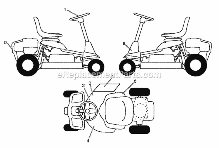 Decals Diagram and Parts List for WE261 2012-12 - 96022001103 Weed Eater Lawn Tractor